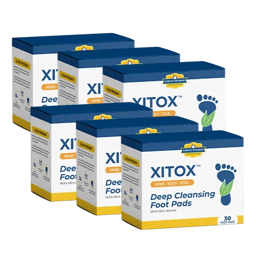 6 Bottles Xitox Foot Pads